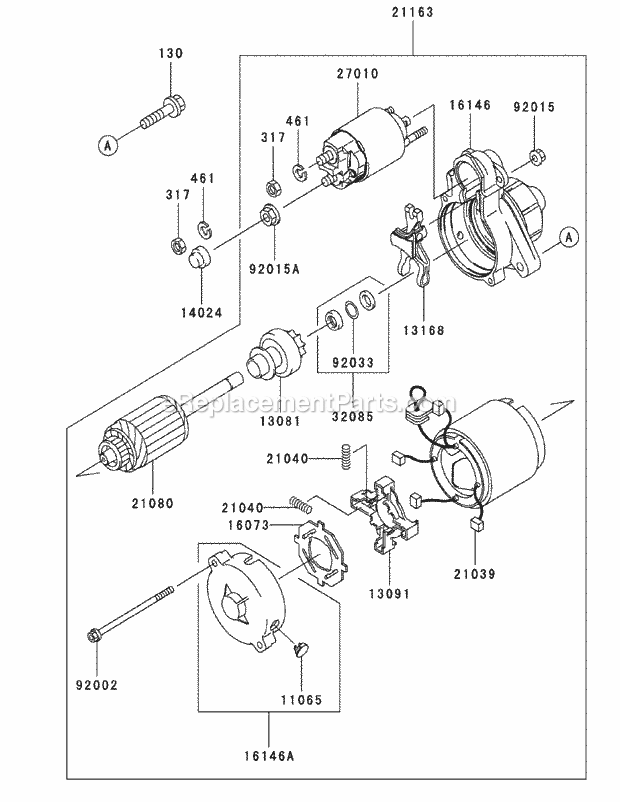 Fd791d-Cs05 Starter Diagram and Parts List for M60-KW 53AJ8CT6050 Cub Cadet Sprayer